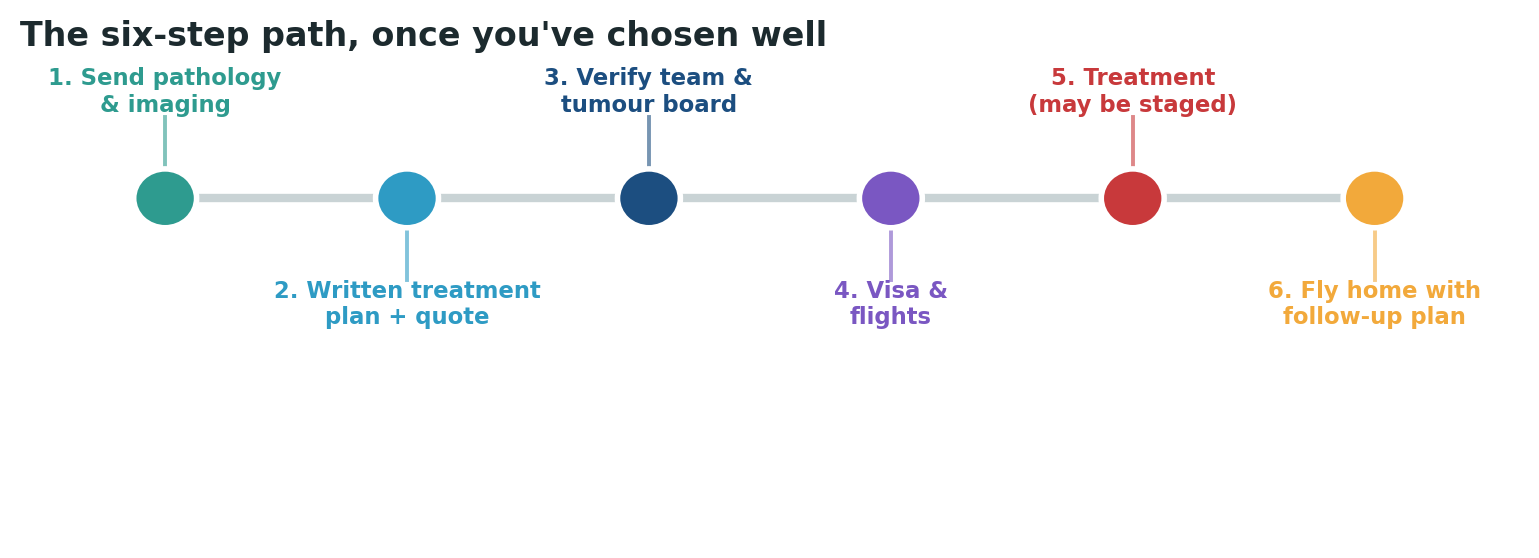Chart: The practical sequence once you have chosen and verified your team and the hospital’s capability