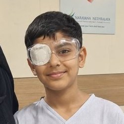 Master Yousef Al-Obeidi, treated in India