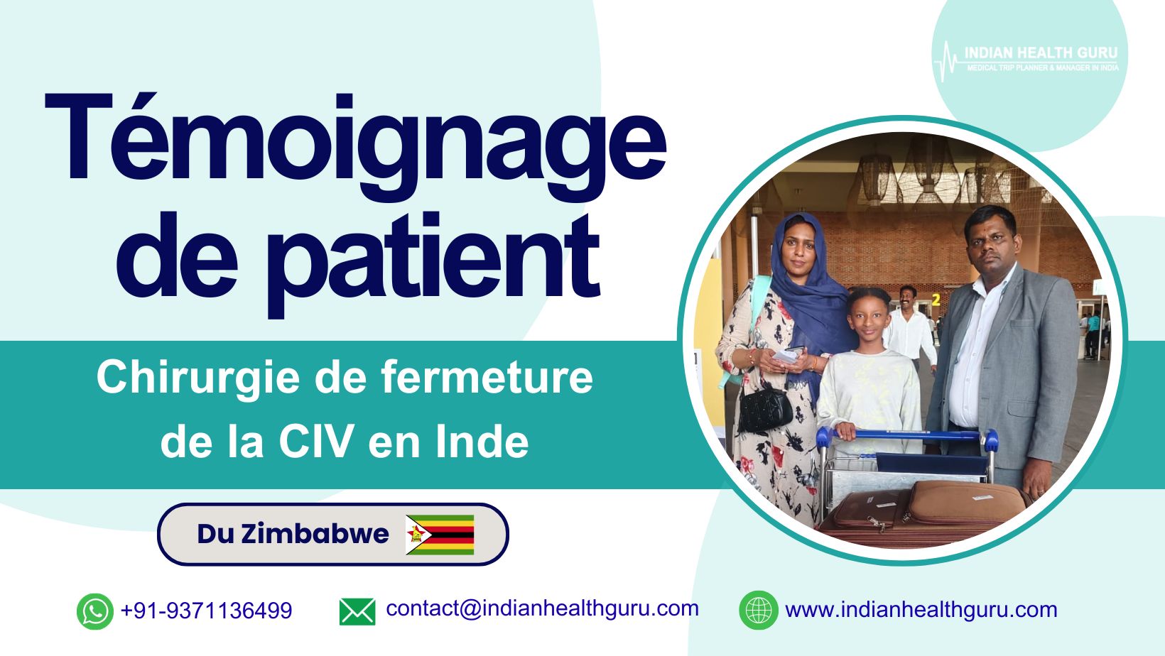 Un enfant zimbabwéen entame une nouvelle vie après une opération d'une communication interventriculaire (CIV) en Inde.
